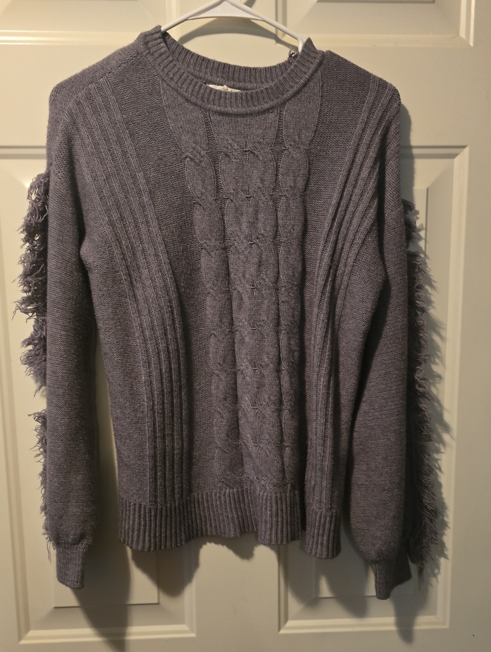 Maurices Dusty Lavender Cable Crewneck Sweater